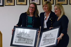 Tracy Wright and Katherine Drier as Volunteers of the Month 