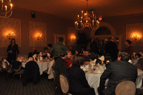 Guests mingle at the fundraiser.