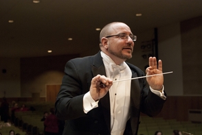 Matthew Paterno, conducting the Hanover Wind Symphony