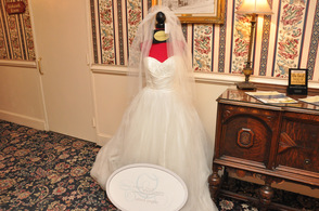 A gown from Chrissy O on display at the event.