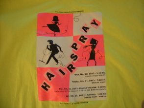 "Hairspray" t-shirt that all members of the Pope John Players wore to school on Wednesday before the first showing to the senior citizens. 