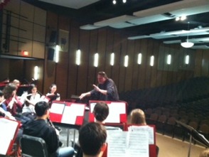 Dr. Thomas McCauley conducting SHS Wind Ensemble