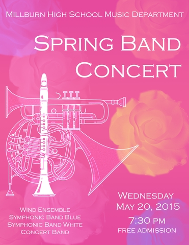 millburn high school to present spring band concert may 20 spring high school concert flyer