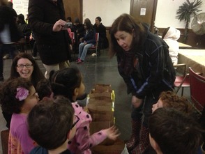 Preschoolers at Temple Sharey Tefilo-Israel of South Orange learn what a food pantry is, and why it's important to help others on a recent trip to the Food Pantry of the Oranges.