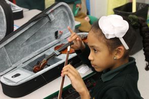 Girl Looking at Bow