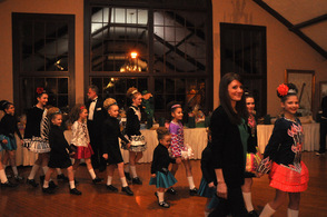 Emily Endean and the Endean Academy of Irish Dance Dancers, in the procession.