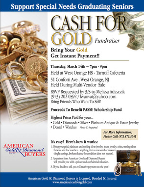 Cash for Gold Fundraiser Flyer