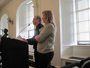 Lisa Gulla of the Board of Health and CFO Robert Kalfut 