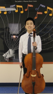 Christopher Liang with his Cello