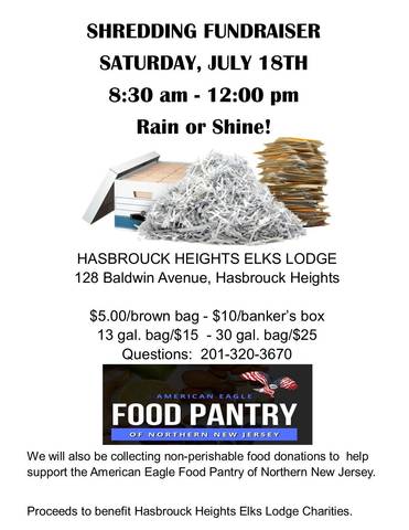 Hasbrouck Heights Elks Lodge 1962 To Host Shredding Fundraiser Tapinto