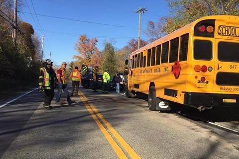 Car Collides with School Bus Head-On in Somers | News TAPinto