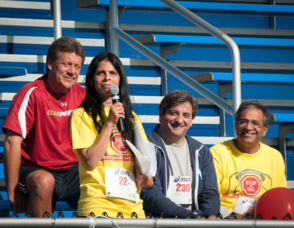 Assemblyman John McKeon, Sangeeta Badlani, Mayor Rob Parisi, Sunil Badlani
