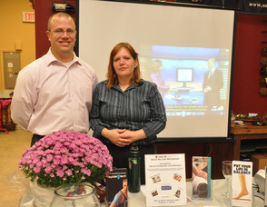 Dr. Eric Loewrigkeit of Sparta Chiropractic and Wellness Center with Laura McCann, the practice's community relations director.