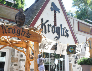 The outside of Krogh's Restaurant & Brew Pub decorated for the event. 