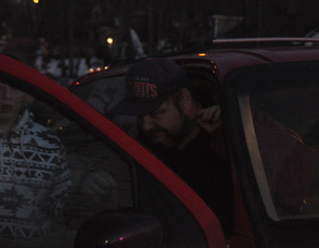 Friends take Clyde Schimanski, Jr., home. His son of Clyde Schimanski III, was one of the victims.