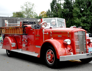 Beemerville Fire Department Antique Original Engine.