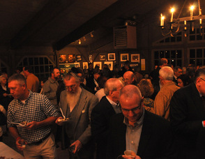 Guests at the Harvest Moon Festival, enjoy food and beverage samplings.