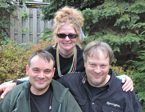 From left to right: Scott Harris, Erin Braun, and Paul Harris.