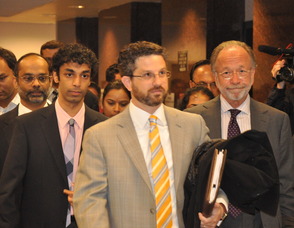Dharun Ravi and attorneys Phillip Netti, and Steven Altman.
