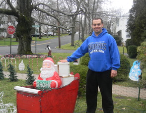 Marco Pagliuca with his decorations
