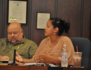 Councilwoman Nisha Kash addresses fellow members of the council.