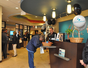 Visitors to the branch enter their name into the drawing to win an iPad.