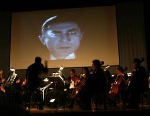 Bela Lugosi in "Dracula" with the Westfield Symphony Orchestra