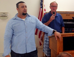 John Jacobs, WOHS Football Coach, and Bill Kehoe, WO Rec Director, Welcome All