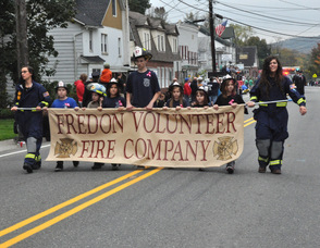 Fredon Volunteer Fire Company in the parade.