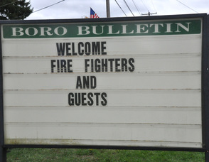 The fire department welcomes other departments to the borough.