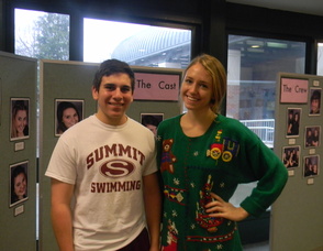 Student Council President Abby Beier with Communications Chair Zach Rissman