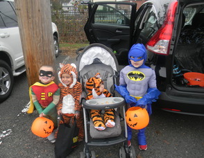 Brandon and Austin McGwire with their cousins