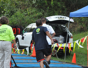 A member of the Thorlabs team completes the race.