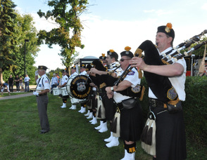 The Police Pipes and Drums of Morris County.