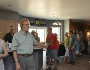 "Family, friends, and friends of friends" gather to attend the book signing.