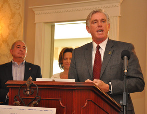 Robert Nicholson III, after being presented with the Environmental Leadership Award.