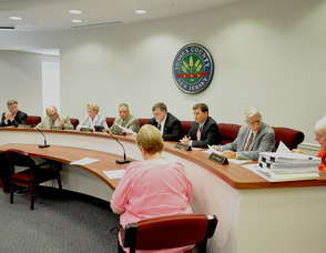 The Sussex County Freeholders prior to the announcement.