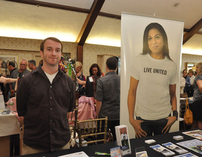 Sean Hyland at the booth for the United Way.