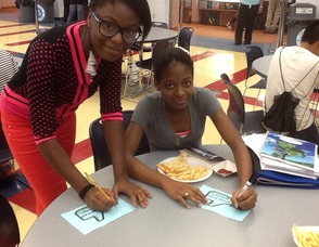 Pledge Signing in Cafeteria