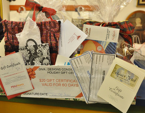 The gift basket won by Lainie Oleske of Hamburg.