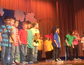 Children performing in the show