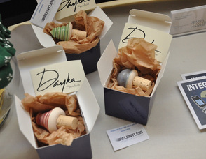 Handcrafted wine stoppers for raffle by the Sparta Cancer Center.