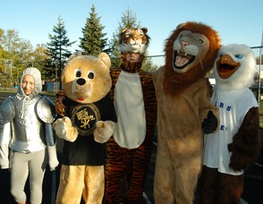 Mascots take to the track for their own race.