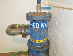 Finished water, and the main to turn off the town's water flow.
