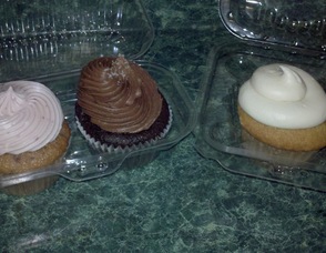 The treats I brought up from Ava's - introducing (L to R) Black Raspberry, Chocolate Salted Caramel, and Banana Guava.