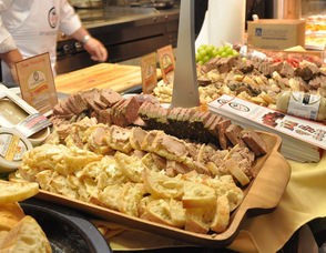 D'Artagnan products available for sampling.