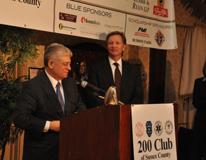 Allen Langjahr, Chairman of the Board and President of The 200 Club of Sussex County, with Andrew Napolitano.