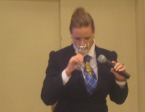 Sommelier Anjoleena Griffin-holst tasting wine
