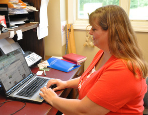 Patricia Singer, during the filming in Extreme Energy Solutions' office.