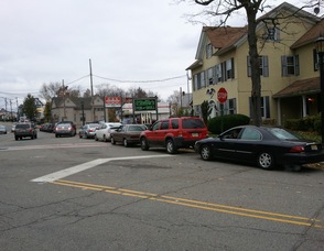 Cars line up for gas along Spring Street for the Lukoil in Newton.